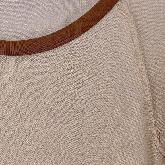 Intimately Free People Tunic Bohemian Boat Neck 3/4 Sleeves Cream Shirt Size XS - Picture 5 of 9